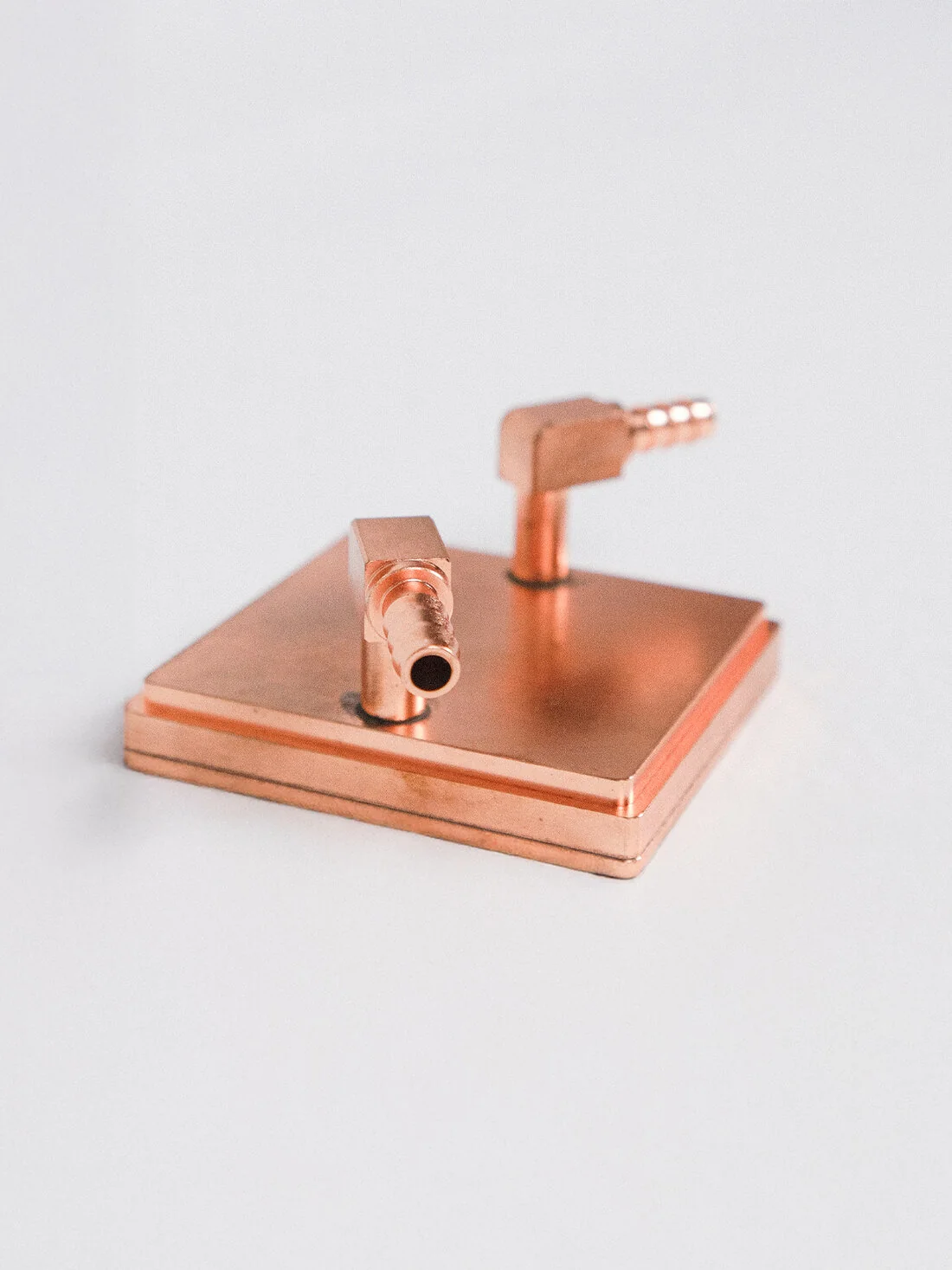 CNC-machined copper liquid cold plate