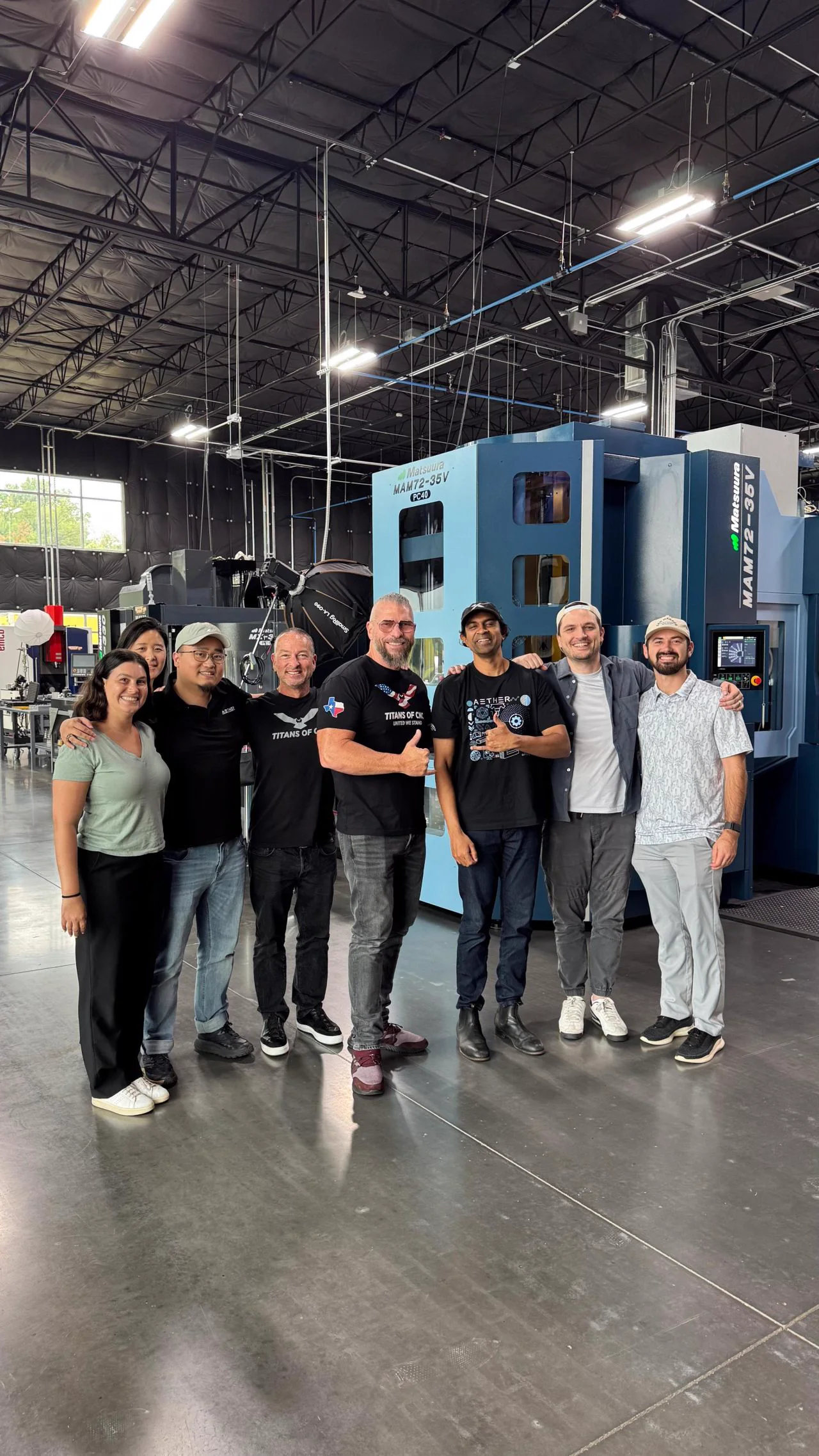 Beskar's team visiting Titans of CNC Machining in Dallas, Texas